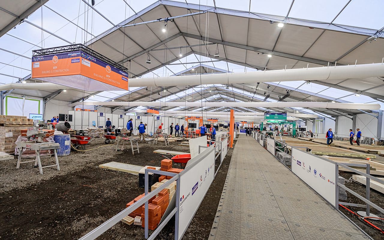 Chapiteau professionnel lors des Worldskills
