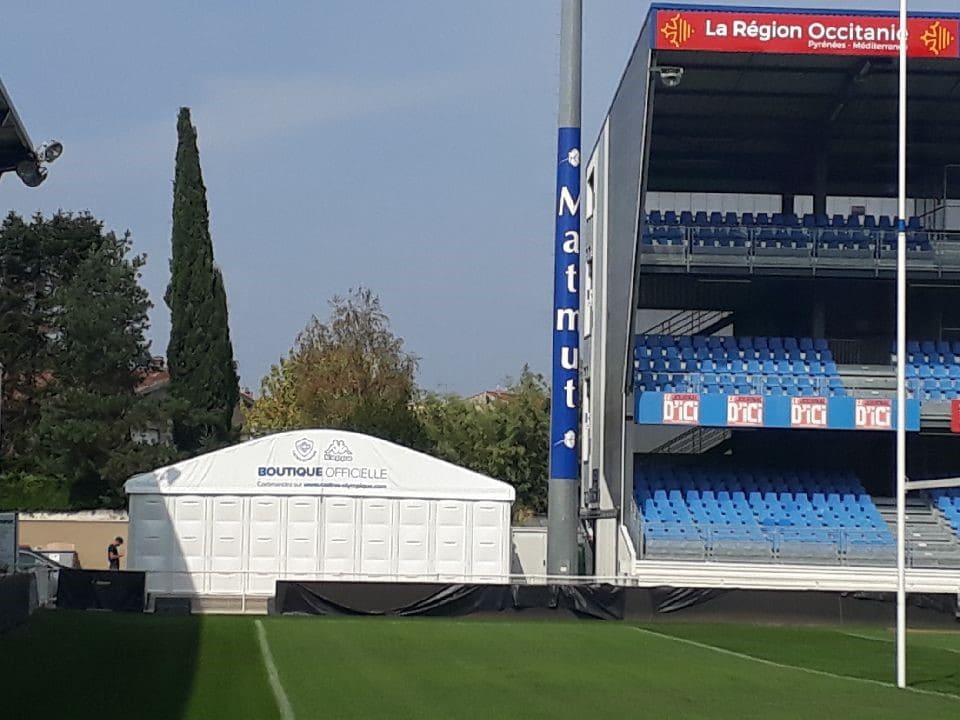 Projet d'installation de boutique - Castres Olympique - Project designer
