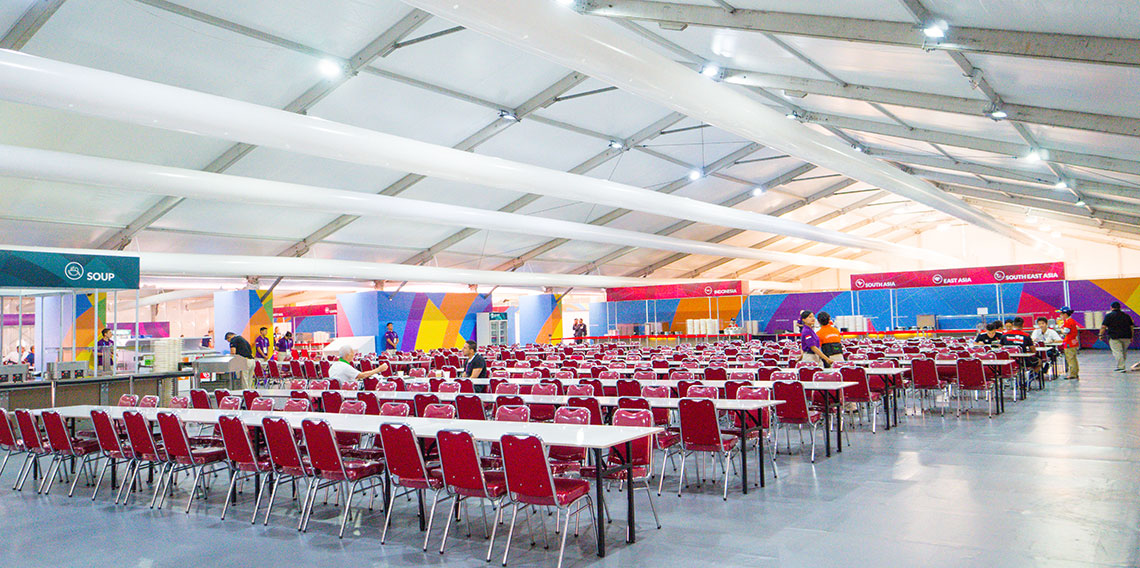 Asian Games - distribution électrique, climatisation, bureaux